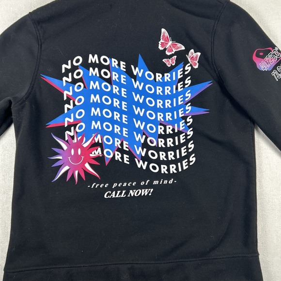 Brooklyn Cloth Hoodie "No More worries" pull over Size XL "Free Peace Of Mind" - Picture 9 of 10